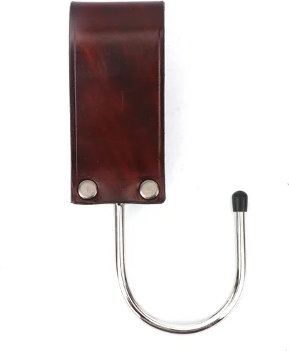 Miniatura 2 de TOURBON Soporte de taladro de cuero para cinturón Herramienta Gancho Holster