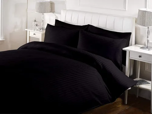 RRlinen Funda de edredón de alta calidad a rayas con cierre de cremallera, 100% algodón, lujosa e hipoalergénica, de 800 hilos, ultra suave (rayas