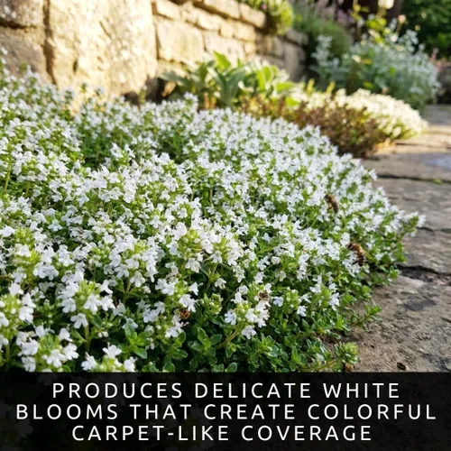 Miniatura 4 de White Alyssum - Semillas de trébol para plantar, cubierta de suelo rastrero, alfombra de nieve, tomillo blanco - Lobularia maritima (500 semillas)