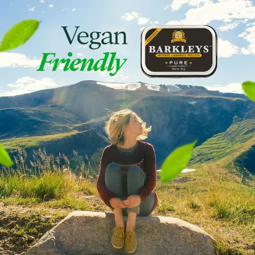Miniatura 9 de Barkleys Caramelo de Regaliz Negro, Pellets de Regaliz - Regaliz Libre de Gluten, Vegano - Regaliz Negro Intenso (1 Lata x 16 gr.)
