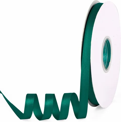 Miniatura 95 de YBLANDEG Cinta de satén de color sólido verde manzana de 1-1/2 pulgadas x 50 yardas, cinta de tela de poliéster de doble cara para envolver regalos