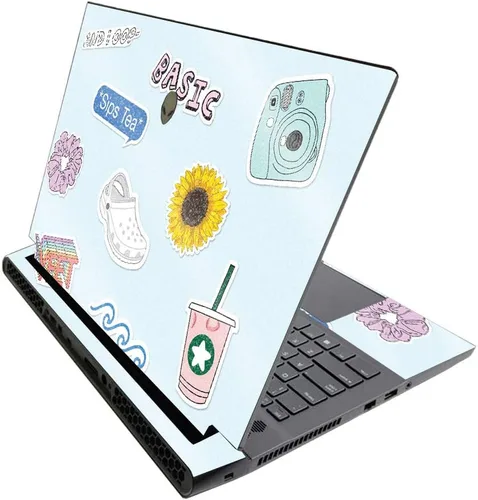Miniatura 123 de MightySkins - Skin brillante con purpurina para Alienware M17 R3 (2020) y M17 R4 (2021) - Diversión de los años 90 Acabado duradero con purpurina