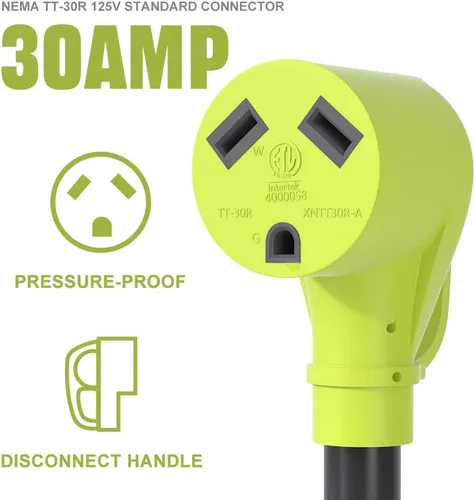 Miniatura 11 de Adaptador de interruptor de transferencia de generador AOWEITOUR NEMA L5-30P enchufe macho a L14-30R hembra, enchufe de bloqueo giratorio de 30