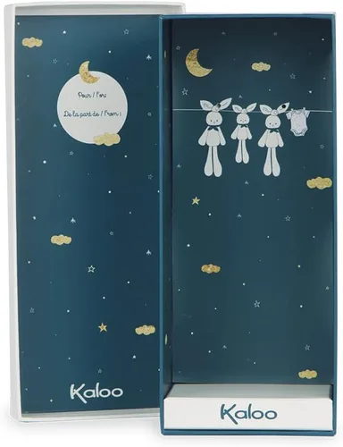 Miniatura 10 de Kaloo Lapinoo My First Friend K969938 - Conejo de pana, lavable a máquina, 10 pulgadas de alto en caja de regalo, color aguamarina a partir de 0 años