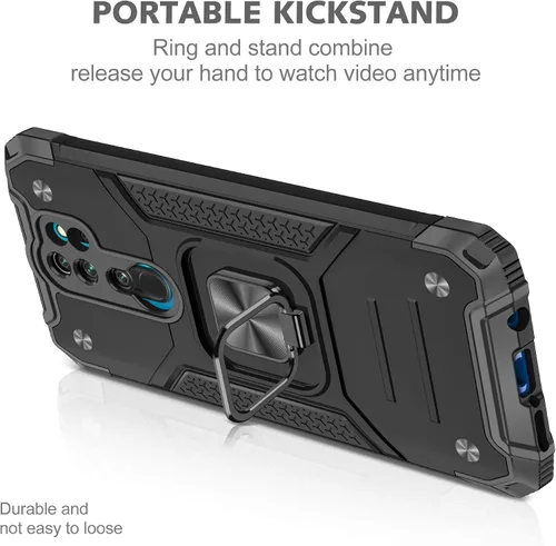 Miniatura 5 de Asuwish Funda de teléfono para Xiaomi Redmi Note 8 Pro con protector de pantalla de vidrio templado y soporte de anillo soporte delgado híbrido