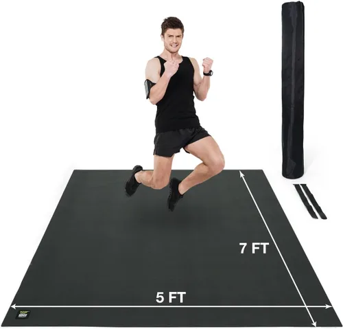 Miniatura 10 de WF Athletic Supply Premium Grandes Esterillas de Piso para Ejercicio, 7 MM de Espesor, Esterillas de Entrenamiento para Gimnasio en Casa, Gruesas