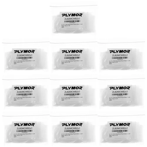 Miniatura 4 de Plymor 2" x 3" (caja de 1,000), 2 mil con cremallera de bloque blanco bolsas de plástico con cierre