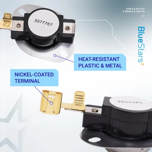 Miniatura 5 de BlueStars Kit de reparación de secadora 279816 3977767 3392519 3387134 compatible con secadores Whirlpool - Reemplaza 3399693 WP3977767VP PS345113