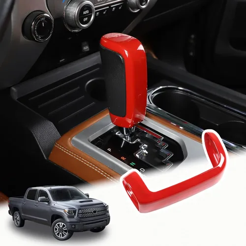 Miniatura 9 de Cubierta de la cabeza de la palanca de cambios de la consola central para Toyota Tundra 2014-2021 accesorios de coche (azul)