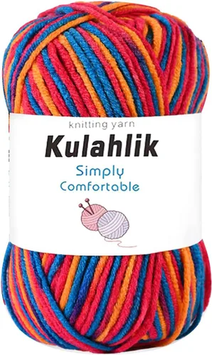 Miniatura 111 de 50g (1x50g) Hilo Acrílico para Crochet y Tejido, Hilo Degradado Colorido, 1 Rollo de Madejas, Hilo Acrílico Multicolor, Perfecto para Proyectos
