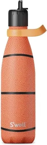 Miniatura 11 de S'well Botella de agua de acero inoxidable con tapa de popote abatible y asa, 17 onzas, End Zone, recipientes aislados al vacío de triple capa que
