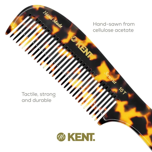 Miniatura 5 de Kent 10T TY Peine grande desanudante, peine de dientes anchos hecho a mano para cabello rizado y grueso, peines desanudantes para cabello húmedo