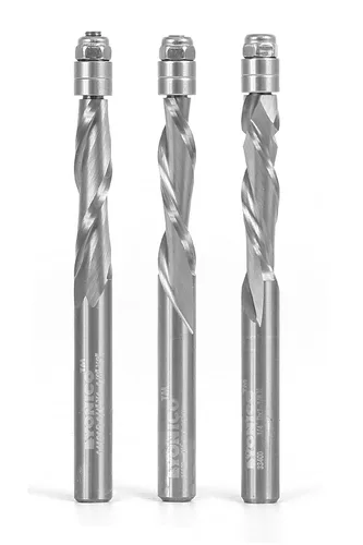 Miniatura 12 de YONICO Broca de carburo sólido para enrutador de corte empotrado en espiral de 1/4 pulgadas con corte superior de 1/4 pulgadas 14119