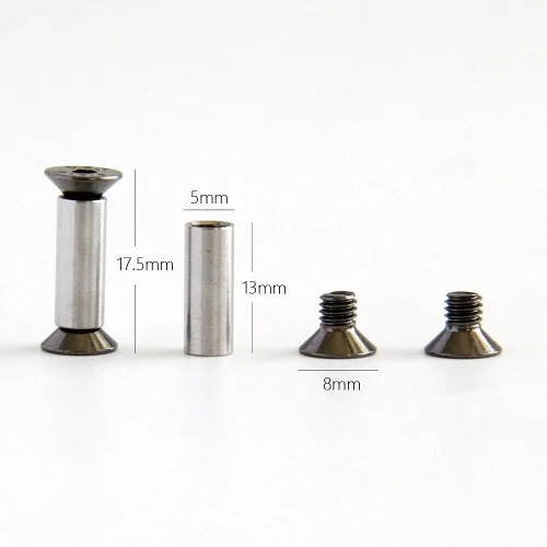 Miniatura 4 de 10 Uds. Cuchillo Mango Perno Remaches Tornillo Sujetador Tuerca DIY Material US