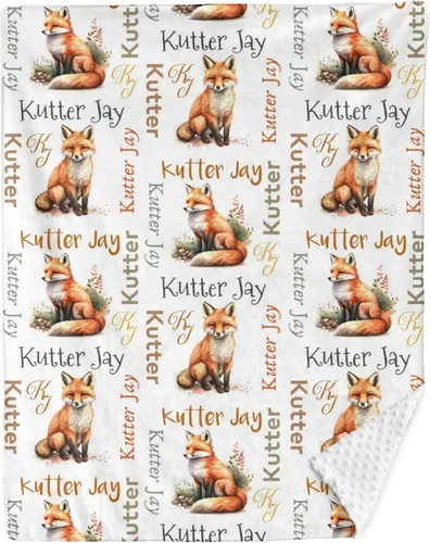 Miniatura 11 de Mantas de bebé personalizadas para niños, manta de felpa suave de doble capa con respaldo de puntos, manta personalizada de oso minky, manta de bebé