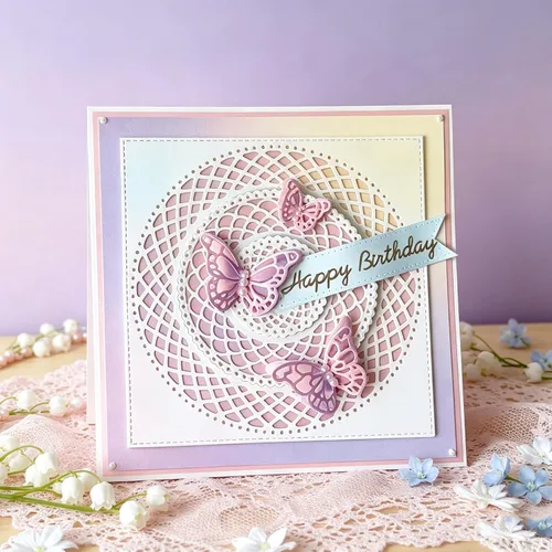 Miniatura 10 de Lapoo Troqueles geométricos para hacer tarjetas, duradero, troquelado de metal para álbum de recortes, álbum de fotos, tarjetas de papel decorativo