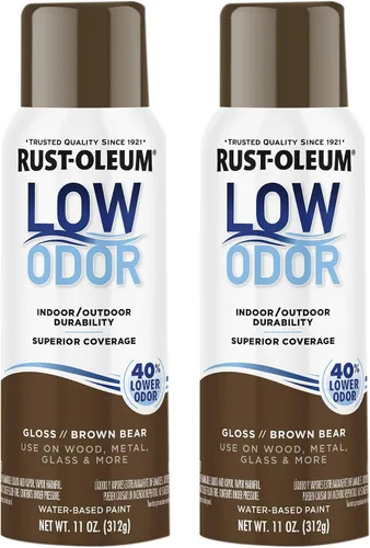Miniatura 31 de Rust-Oleum Pintura en aerosol prémium de bajo olor, 11 onzas, concha marina brillante, paquete de 6 Seashell