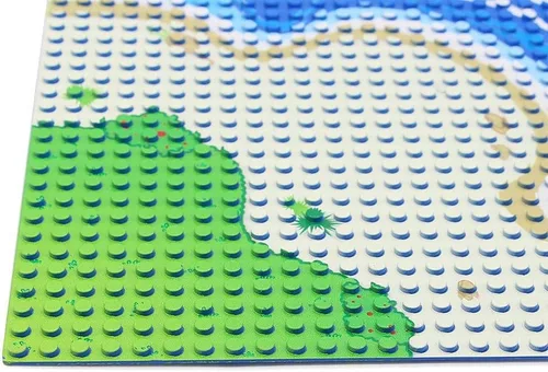 Miniatura 6 de Placa base clásica azul para playa de City Road, placa base de agua Ocean Island Street de 10 x 10 pulgadas, kit de juguete de mar piratas
