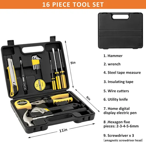 Miniatura 5 de Kit de asistencia de emergencia para automóvil de carretera de 105 piezas con cables de puente de compresor de aire portátil