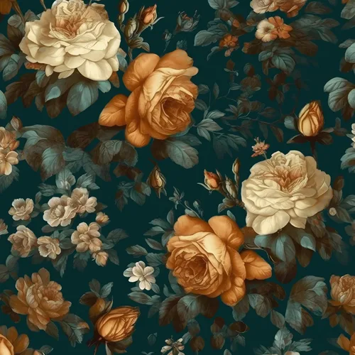 Miniatura 28 de Fvlow Papel Tapiz Floral Brillante Despegar y Pegar Vintage Verde Oscuro 17.4" x 118" Envoltura de Vinilo para Encimera Autoadhesivo Removible