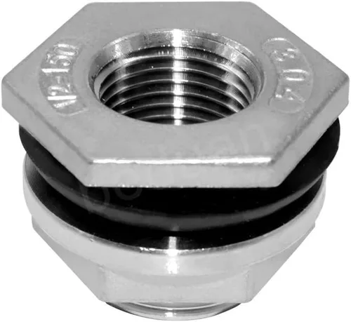 Miniatura 3 de Beduan Conector de Tanque de Agua de Mamparo Hembra de 1/2" de Acero Inoxidable Thru-Hull (Paquete de 5)