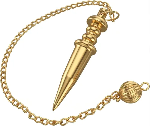 Miniatura 17 de Péndulo de cono de cobre de 12 facetas para curación de Reiki, radiestesia y equilibrio de chakras, herramienta de adivinación y meditación
