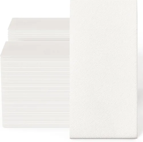 Miniatura 7 de JOLLY CHEF 100 toallas de mano desechables, suaves y absorbentes, servilletas para cena con sensación de lino, elegantes toallas de papel Plateado