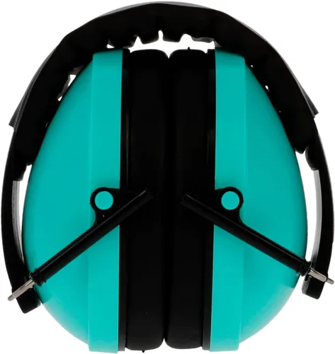 Miniatura 6 de WALKER'S Diadema acolchada plegable de perfil bajo para jóvenes y mujeres, orejeras de protección auditiva ajustable Kit combinado verde azulado
