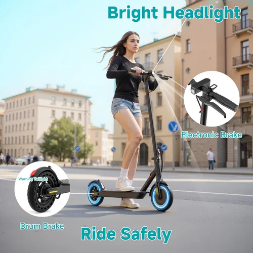 Miniatura 6 de Qlaway 8.5" E Scooter for Adults 19/22 MPH 350/500W Motor 187.2/288.6/441WH Battery, Motorized Scooter Up to 22 Miles Range, Foldable Bearing 265