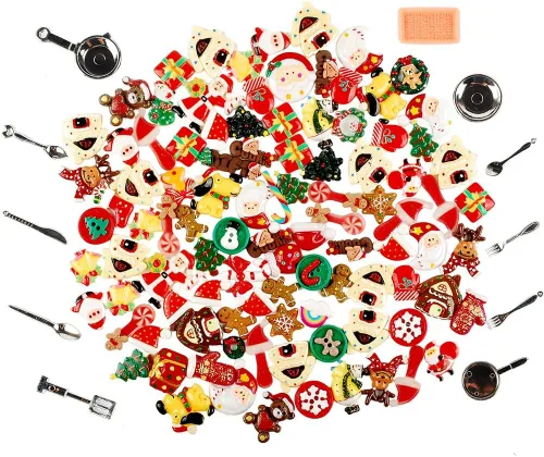 NWFashion 112 piezas de decoración en miniatura de postre pastelería, decoración de pastel de alimentos, álbumes de recortes, decoración de zapatos