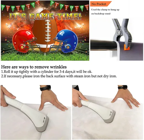 Miniatura 5 de Avezano Decoraciones de fútbol americano para fiestas, telón de fondo americano, decoraciones de fiesta de cumpleaños, tema de fútbol, "It's Game