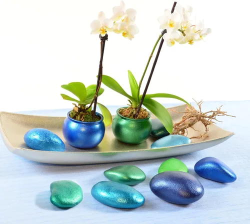Miniatura 9 de Viva Decor Maya Gold (verde manzana) 1.52 onzas líquidas - Pintura acrílica metálica brillante para trabajos creativos en madera, vidrio