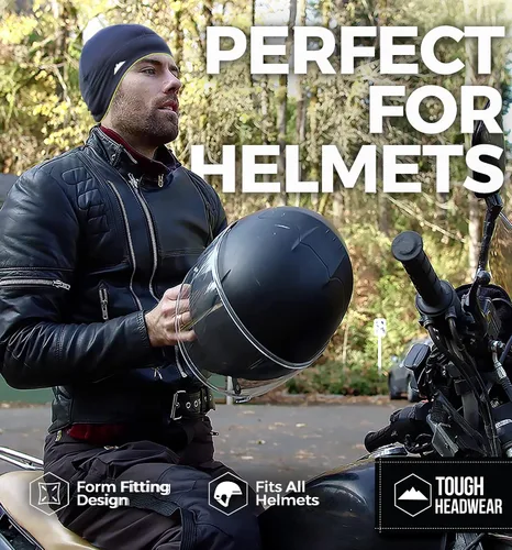 Miniatura 7 de Skull Cap Helmet Liner Running Beanie - Winter Thermal Under Helmet Cycling Head Hat - Ultimate Moisture Wicking Performance