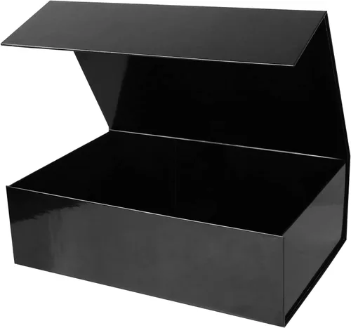 Miniatura 15 de Aimyoo Cajas de regalo magnéticas Galaxy negras con tapas 13.8x9x4.3 pulgadas, caja grande de propuesta para dama de honor y padrino, caja plegable