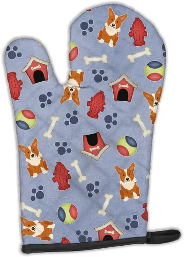 Miniatura 319 de Caroline's Treasures BB2732OVMT Dog House Collection Border Collie - Guante de horno grueso resistente al calor para sartenes calientes y horno