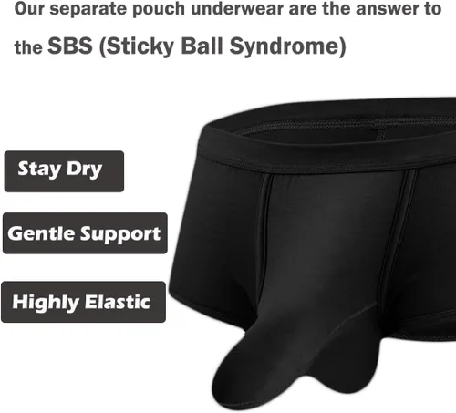 Miniatura 4 de ZONBAILON Men's Bulge Enhancing Brief Dual Pouch Underwear Breathable Bikinis Boxer Modal Trunk