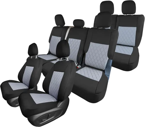 FH Group Fundas de asiento de automóvil de ajuste personalizado hechas específicamente para la base Ford Explorer 2020-2024, fundas de asiento de