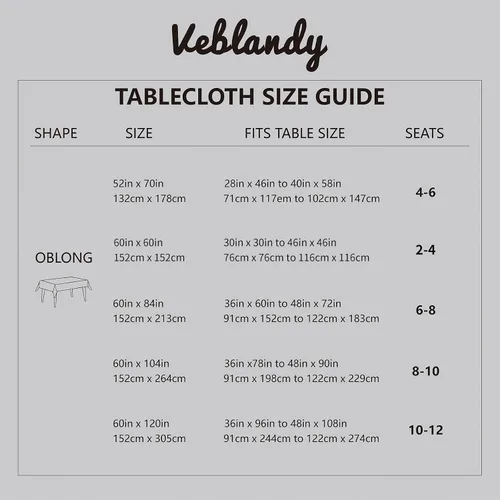 Miniatura 6 de Veblandy - Mantel cuadrado a cuadros impermeable de gingham, lavable, a cuadros de búfalo, funda de mesa sin arrugas para cocina, comedor y pícnic