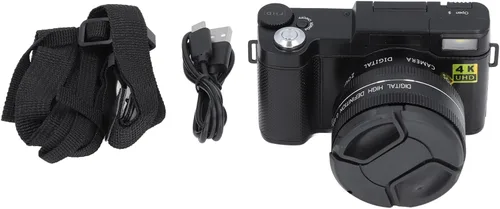 Miniatura 7 de Cámara digital 4K para fotografía y video, cámara de enfoque automático de 48 MP para YouTube, cámara compacta de viaje con tarjeta SD de 32 GB