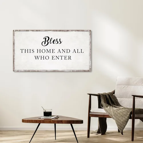 Miniatura 2 de Decoración de pared inspiradora – Arte de pared cristiano y decoración de pared familiar – Decoración de pared con versículos de la Biblia, Citas