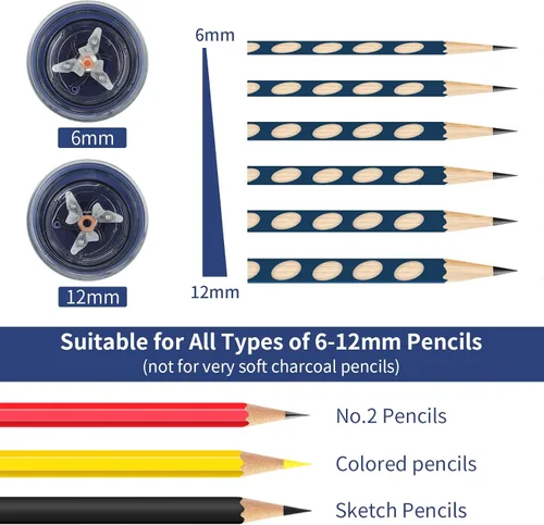 Miniatura 5 de AFMAT Sacapuntas Eléctrico para Lápices de Colores, Parada Automática, Afilado Rápido en 3s, Sacapuntas de Agujero Grande con Enchufe para Lápices