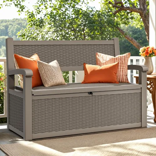 Miniatura 40 de YITAHOME Caja grande de resina de 100 galones, cajas de almacenamiento al aire libre para muebles de patio, cojines de exterior, herramientas