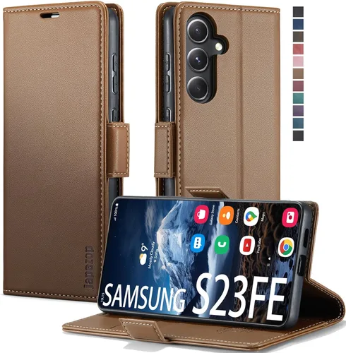 Miniatura 27 de Funda para Samsung Galaxy S23 5G, funda tipo cartera para Samsung Galaxy S23 5G con bloqueo RFID, tarjetero y función atril magnético, funda