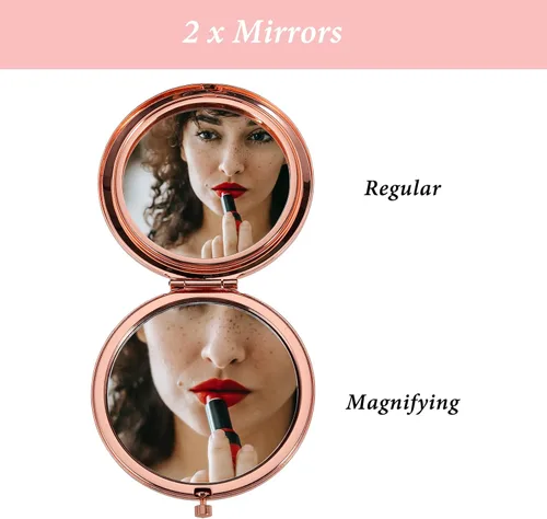 Miniatura 3 de XPENMULBOJA Día de San Valentín para ella, espejo de maquillaje 2026, espejo compacto para hija, mamá, amigas, ideas inspiradoras para esposa, San