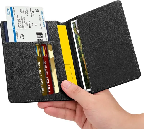 Miniatura 2 de Fintie - Funda para pasaporte, billetera de viaje delgada con bloqueo RFID, estuche para tarjetas, protector para pasaporte, elementos esenciales