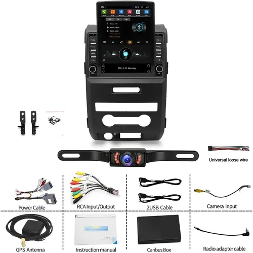 Miniatura 6 de Inalámbrico con radio Carplay para Ford F150 2009-2014 estéreo, pantalla táctil de 9.7 pulgadas para unidad principal F150 con Bluetooth, Android