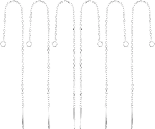 Miniatura 10 de Beebeecraft 10 unidades/caja de hilos de oreja de 4.055 in chapados en oro de 18 quilates, hilo largo para tirar de cadena larga con lazo para hacer