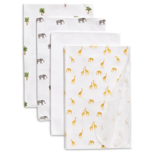 Miniatura 25 de Delta Children Mantas de Recepción para Bebé de Franela 100% Algodón para Niñas y Niños – 30x30 Pulgadas (Paquete de 2), Floral Rosa