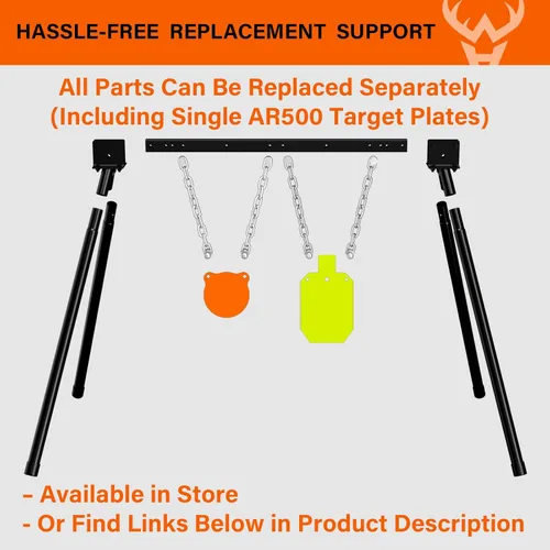 Miniatura 4 de Highwild Soporte de objetivo de acero AR500 Sistema de objetivo de disparo Kit completo Combinación (2)