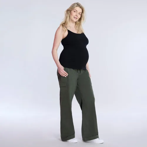 Miniatura 4 de Motherhood Maternity Camiseta sin mangas de lactancia con clip para mujer con correas ajustables y brasier integrado para lactancia materna